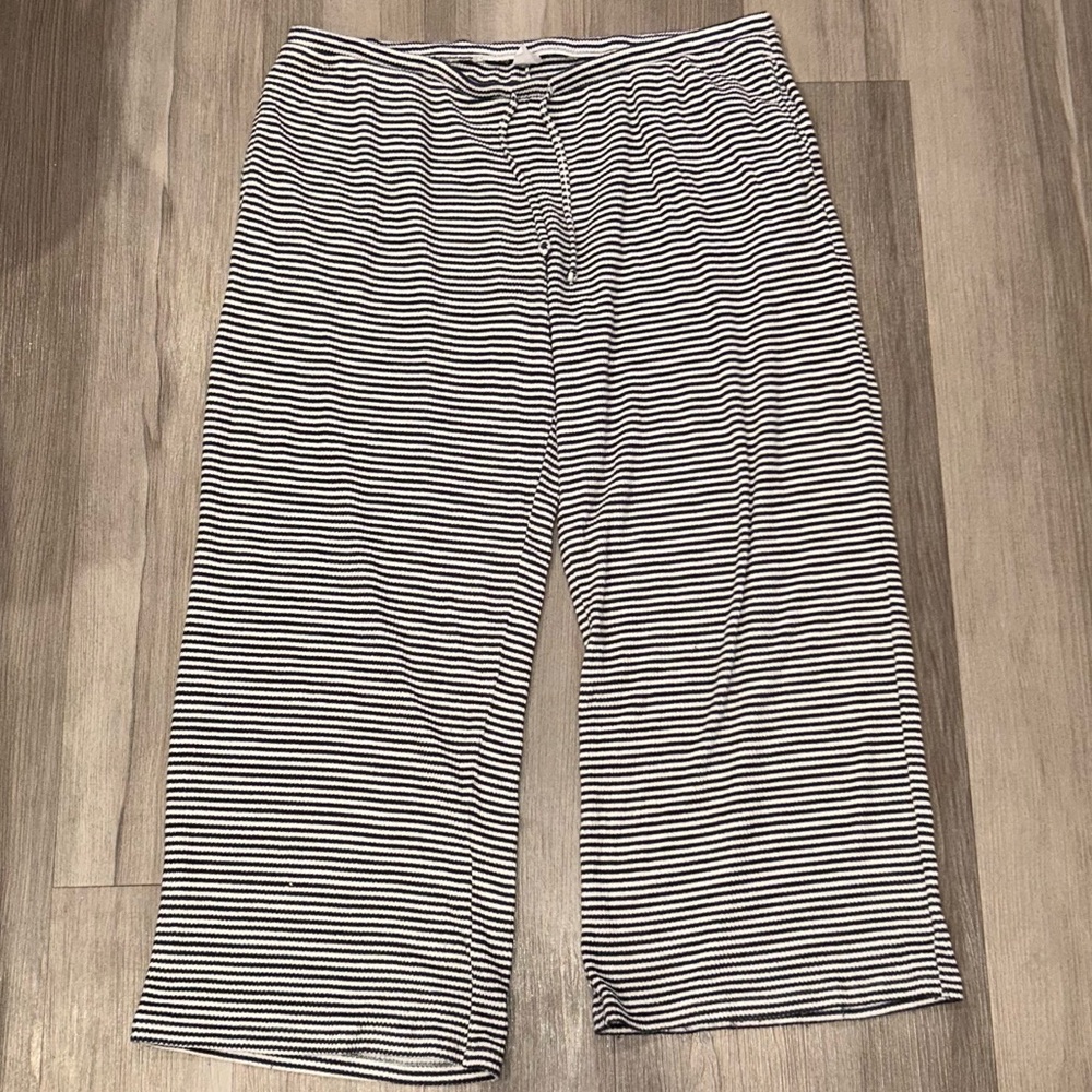 Low Rise Hollister Navy and White Striped Pants